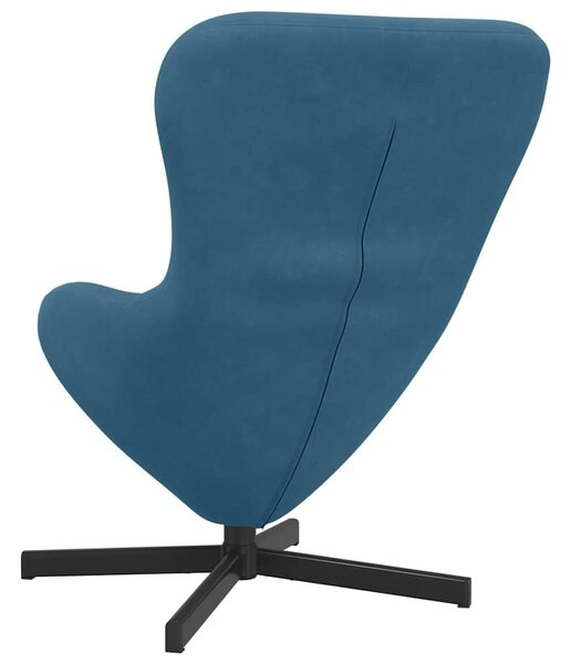 VidaXL Tojásfotel Kék 63 x 73 x 90 cm Bársony
