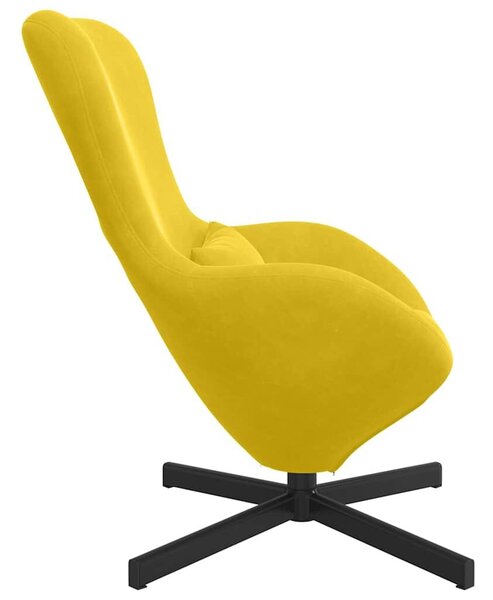 VidaXL Tojásfotel Sárga Bársony
