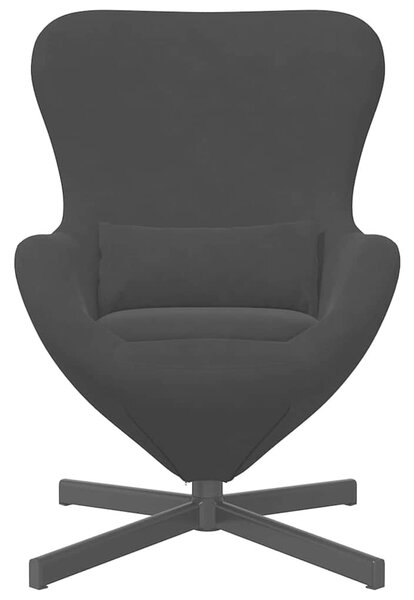 VidaXL Tojásfotel Fekete 63 x 73 x 90 cm Bársony