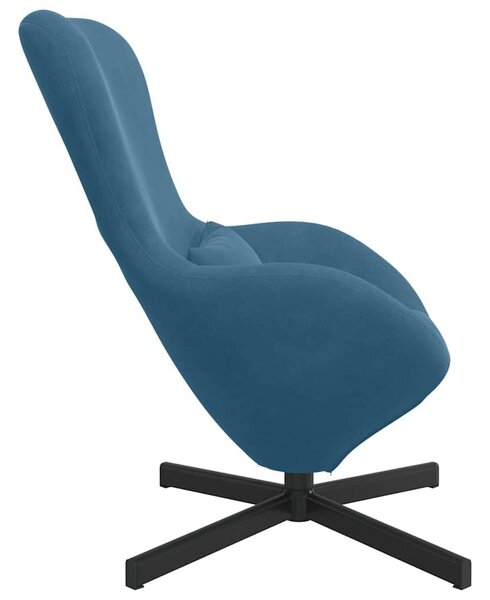 VidaXL Tojásfotel Kék 63 x 73 x 90 cm Bársony