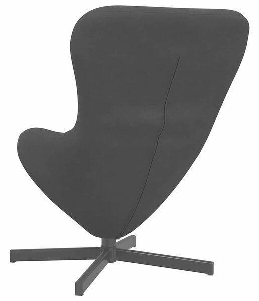 VidaXL Tojásfotel Fekete 63 x 73 x 90 cm Bársony