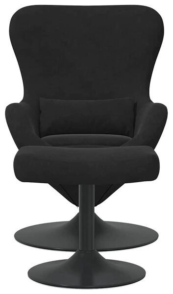 VidaXL Tojásfotel 2 pcs Fekete 63 x 73 x 90 cm Bársony