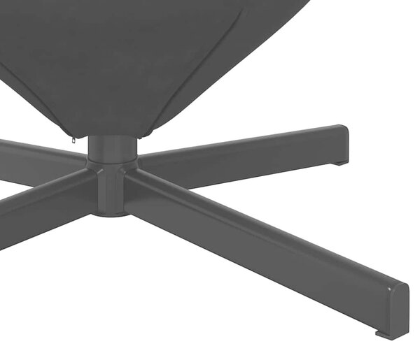VidaXL Tojásfotel Fekete 63 x 73 x 90 cm Bársony