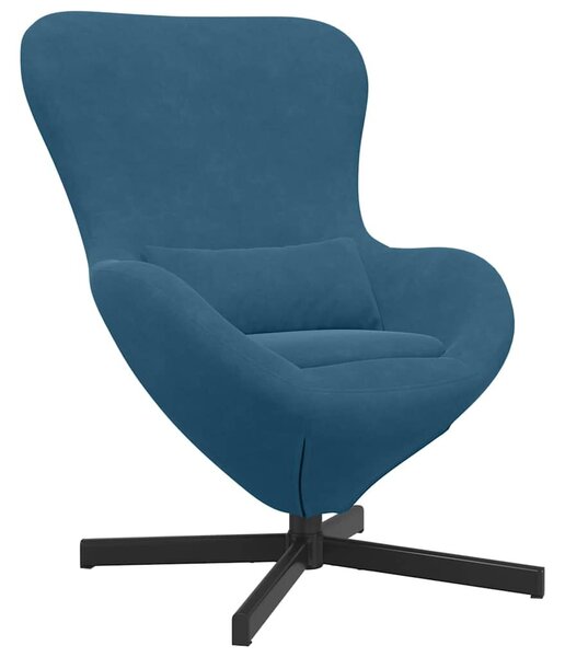 VidaXL Tojásfotel Kék 63 x 73 x 90 cm Bársony