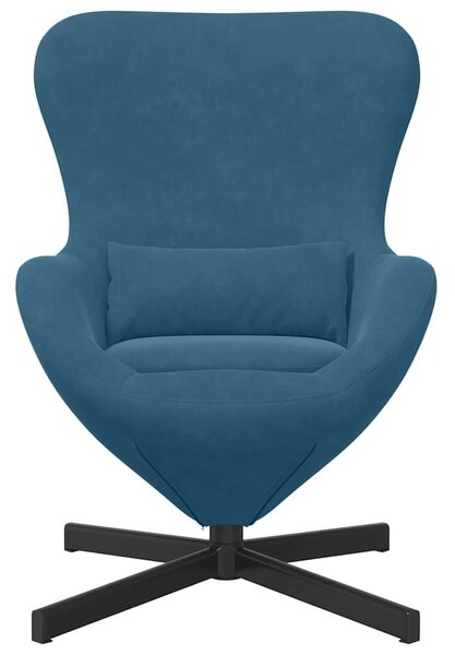 VidaXL Tojásfotel Kék 63 x 73 x 90 cm Bársony