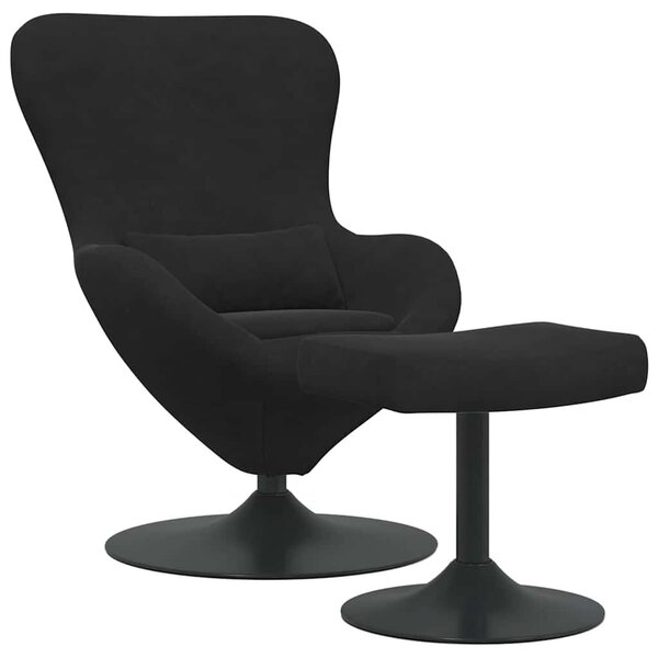 VidaXL Tojásfotel 2 pcs Fekete 63 x 73 x 90 cm Bársony