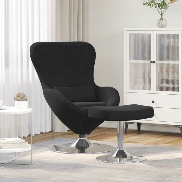 VidaXL Tojásfotel 2 pcs Fekete 63 x 73 x 90 cm Bársony