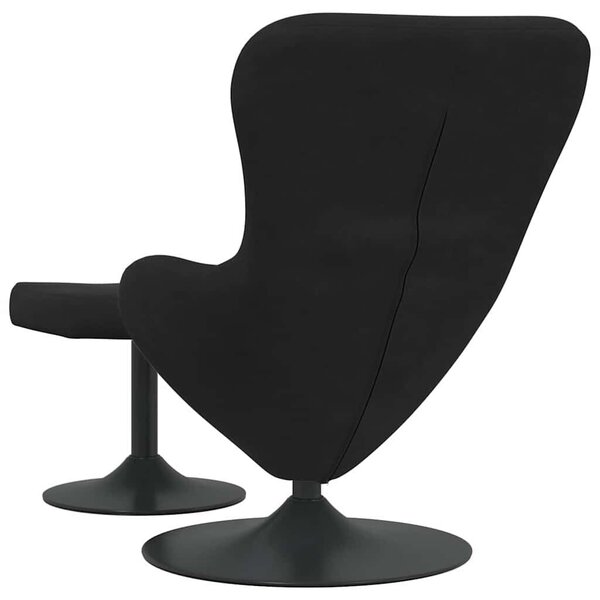 VidaXL Tojásfotel 2 pcs Fekete 63 x 73 x 90 cm Bársony