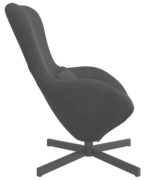 VidaXL Tojásfotel Fekete 63 x 73 x 90 cm Bársony