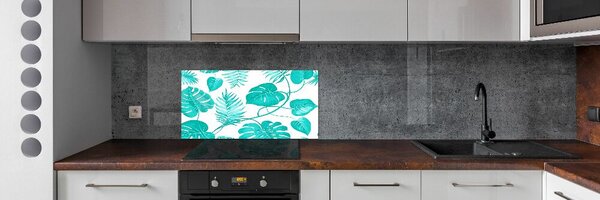 Konyhai hátfalpanel Trópusi levelek