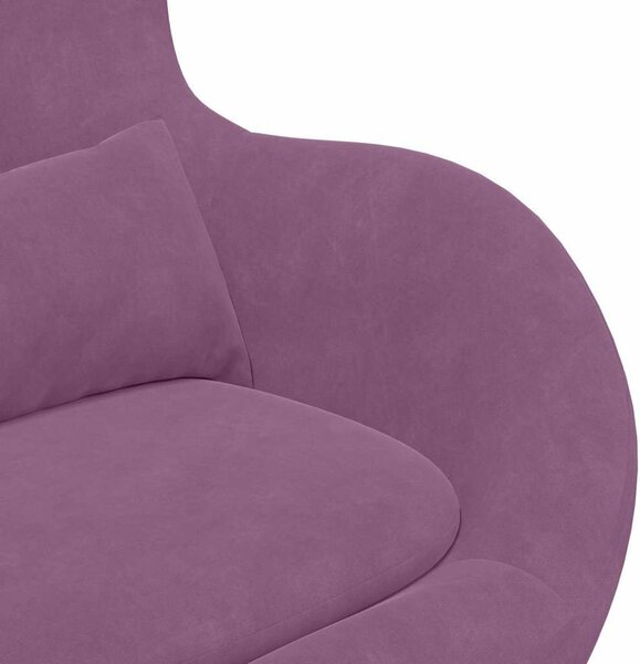 VidaXL Tojásfotel 2 pcs Lila 63 x 73 x 90 cm Bársony