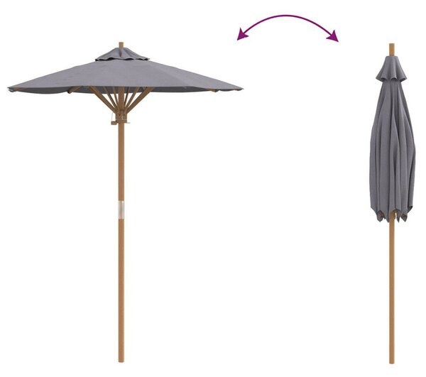 VidaXL Kerti napernyő sötétszürke 150x210 cm bambuszból