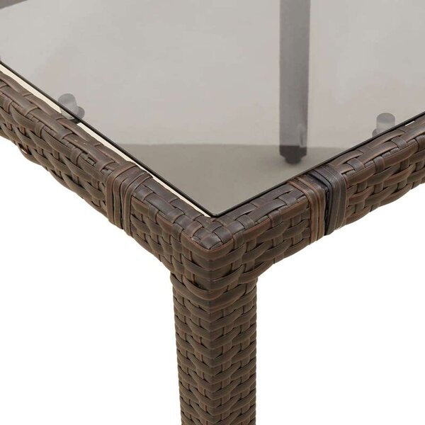 VidaXL Polyrattan Kerti Bútor - Bisztrókészlet - 6 Személyes