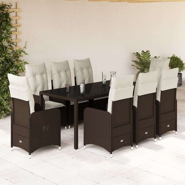 VidaXL Polyrattan Kerti Bútor - 8 Személyes Bisztró