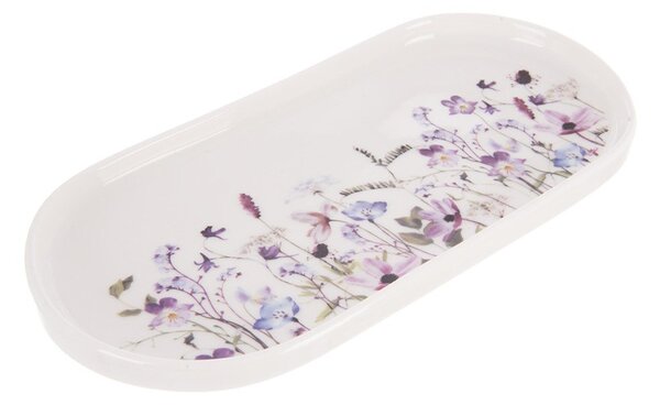 Fehér-lila porcelán szervírozó tányér Louka – Orion
