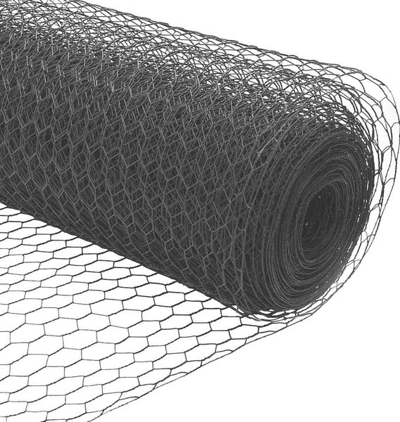 VidaXL Hexagon kerítés 1,2 x 100 m PVC Szürke