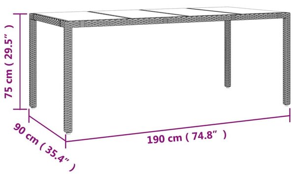 VidaXL Polyrattan Kerti Bútor - 9 részes Bisztró készlet