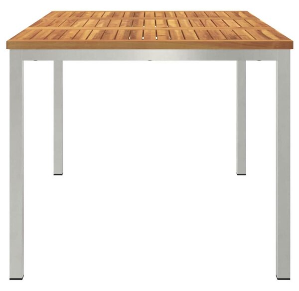 VidaXL Kültéri Étkezőasztal Barna 150 x 90 x 75 cm tömör akácfa