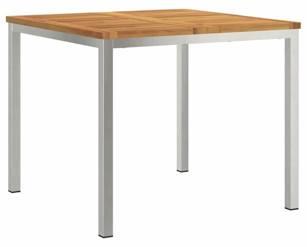 VidaXL Kültéri Étkezőasztal Barna 90 x 90 x 75 cm tömör akácfa