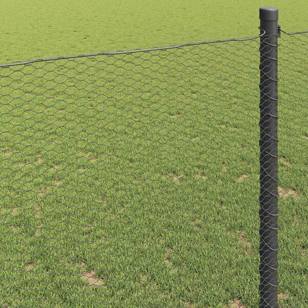 VidaXL Hexagon kerítés 1,2 x 100 m PVC Szürke