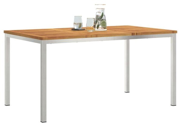 VidaXL Kültéri Étkezőasztal Barna 150 x 90 x 75 cm tömör akácfa