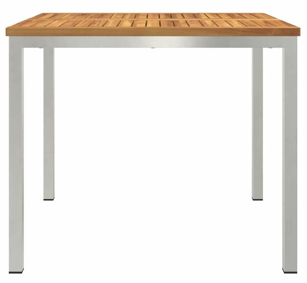 VidaXL Kültéri Étkezőasztal Barna 90 x 90 x 75 cm tömör akácfa