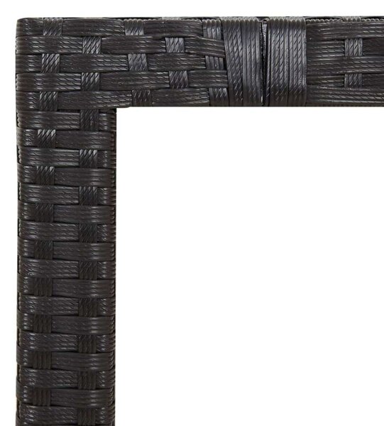 VidaXL - 5 Részes Kerti Bútor - Polyrattan - Fekete