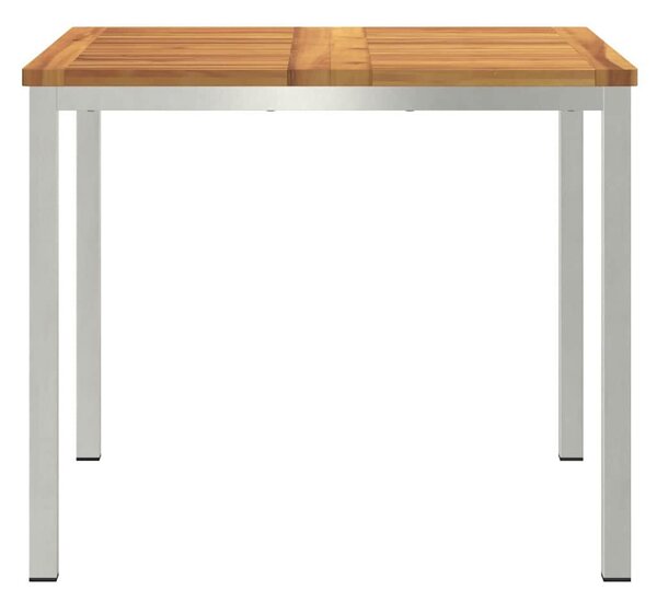 VidaXL Kültéri Étkezőasztal Barna 90 x 90 x 75 cm tömör akácfa