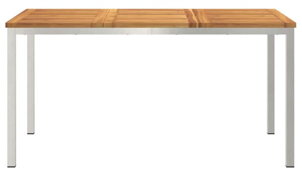 VidaXL Kültéri Étkezőasztal Barna 150 x 90 x 75 cm tömör akácfa