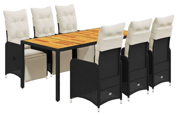 VidaXL Polyrattan Kerti Bútor - 7 részes Bisztró készlet