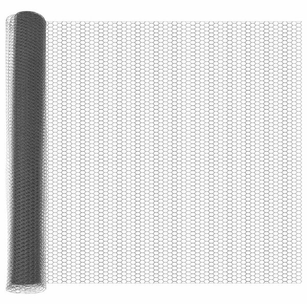 VidaXL Hexagon kerítés 1,2 x 100 m PVC Szürke