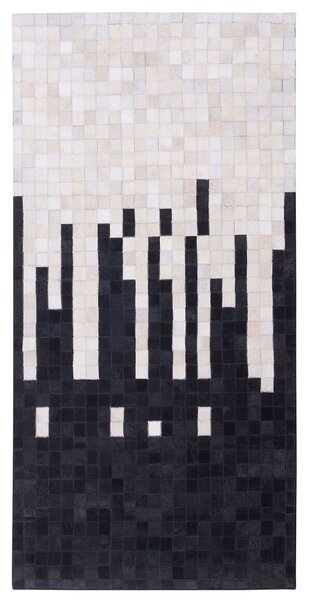 Szőnyeg BOLU Fekete 80 x 150 cm Bőr