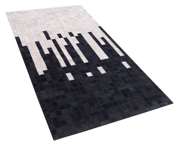 Szőnyeg BOLU Fekete 80 x 150 cm Bőr
