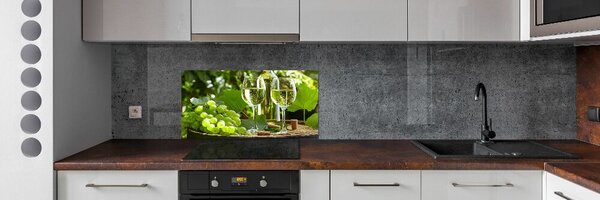 Konyhai dekorpanel Fehér bor és gyümölcs