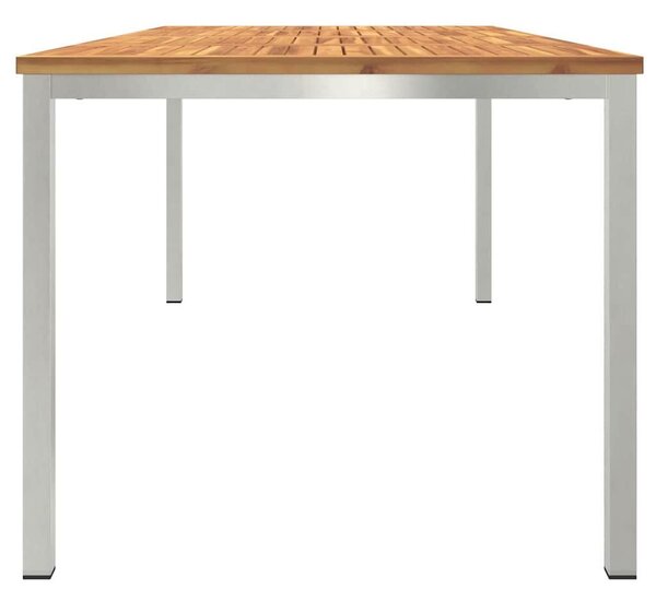 VidaXL Kültéri Étkezőasztal Barna 200 x 90 x 75 cm tömör akácfa