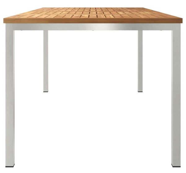 VidaXL Kültéri Étkezőasztal Barna 180 x 90 x 75 cm Tömör tíkfa