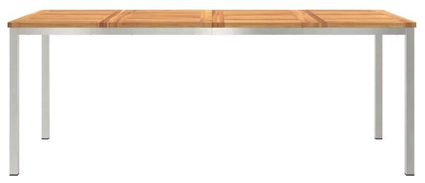 VidaXL Kültéri Étkezőasztal Barna 200 x 90 x 75 cm tömör akácfa