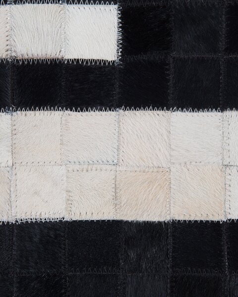 Szőnyeg BOLU Fekete 80 x 150 cm Bőr