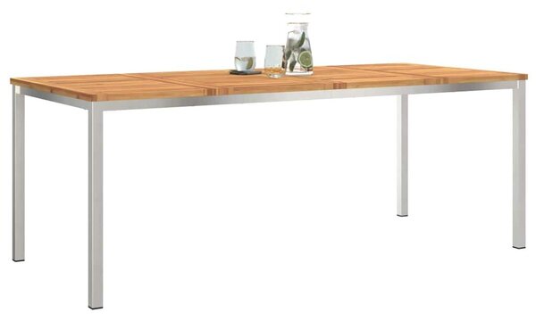VidaXL Kültéri Étkezőasztal Barna 200 x 90 x 75 cm tömör akácfa