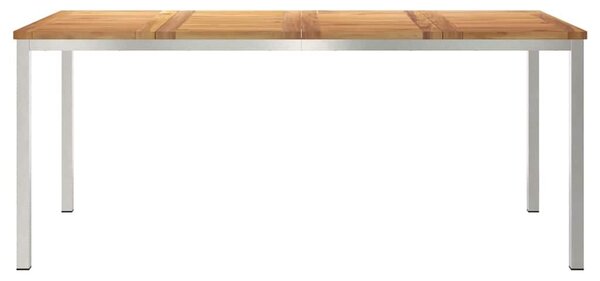 VidaXL Kültéri Étkezőasztal Barna 180 x 90 x 75 cm Tömör tíkfa