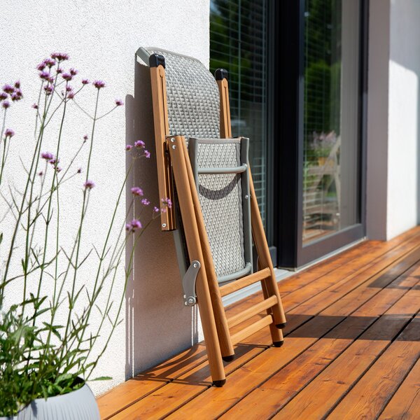 Patio Emma összecsukható kerti szék szürke