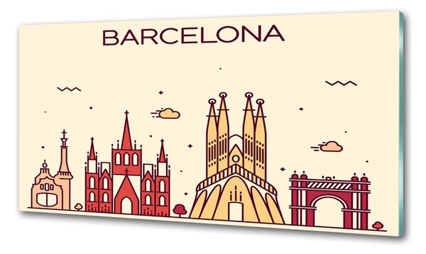 Konyhapanel Felirattal barcelona