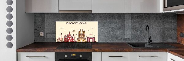 Konyhapanel Felirattal barcelona