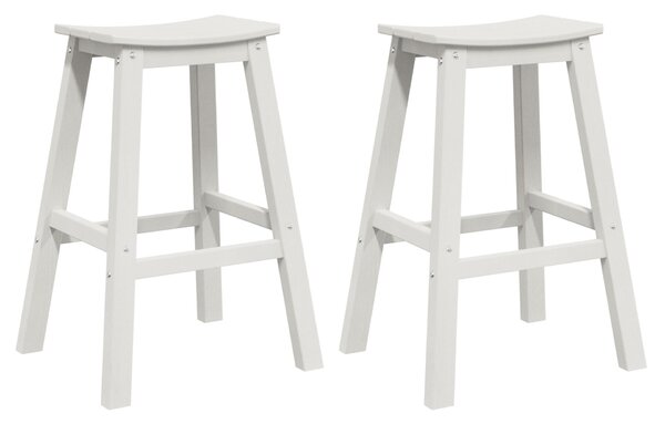 VidaXL Bárszék 2 pcs Fehér 52 x 43 x 73.5cm Műanyag
