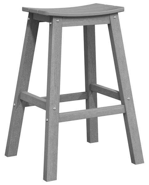 VidaXL Bárszék 2 pcs Világosszürke 52 x 43 x 73.5cm Műanyag