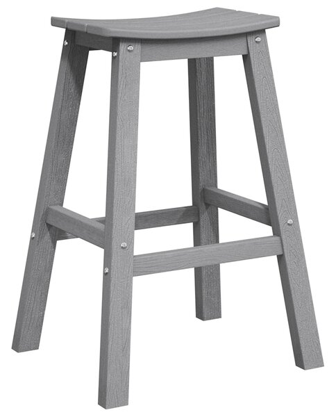 VidaXL Bárszék 2 pcs Világosszürke 52 x 43 x 73.5cm Műanyag