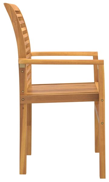 VidaXL Étkezőszék 2 pcs Barna 62 x 55 x 94 cm Tömör Teakfa