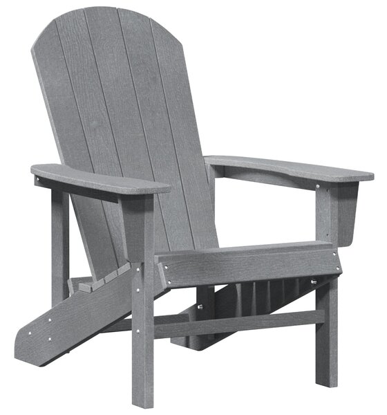 VidaXL Adirondack szék Világosszürke 74x82x91 cm HDPE