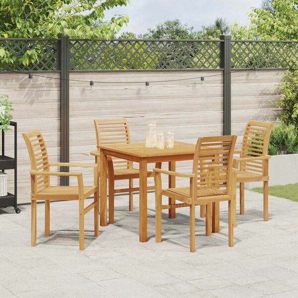 VidaXL Étkezőszék 2 pcs Barna 62 x 55 x 94 cm Tömör Teakfa