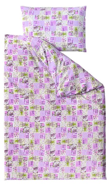 Pamut ágynemű LAVENDER lila szállodai zseb Ágyneműhuzat mérete: 70 x 90 cm | 140 x 200 cm